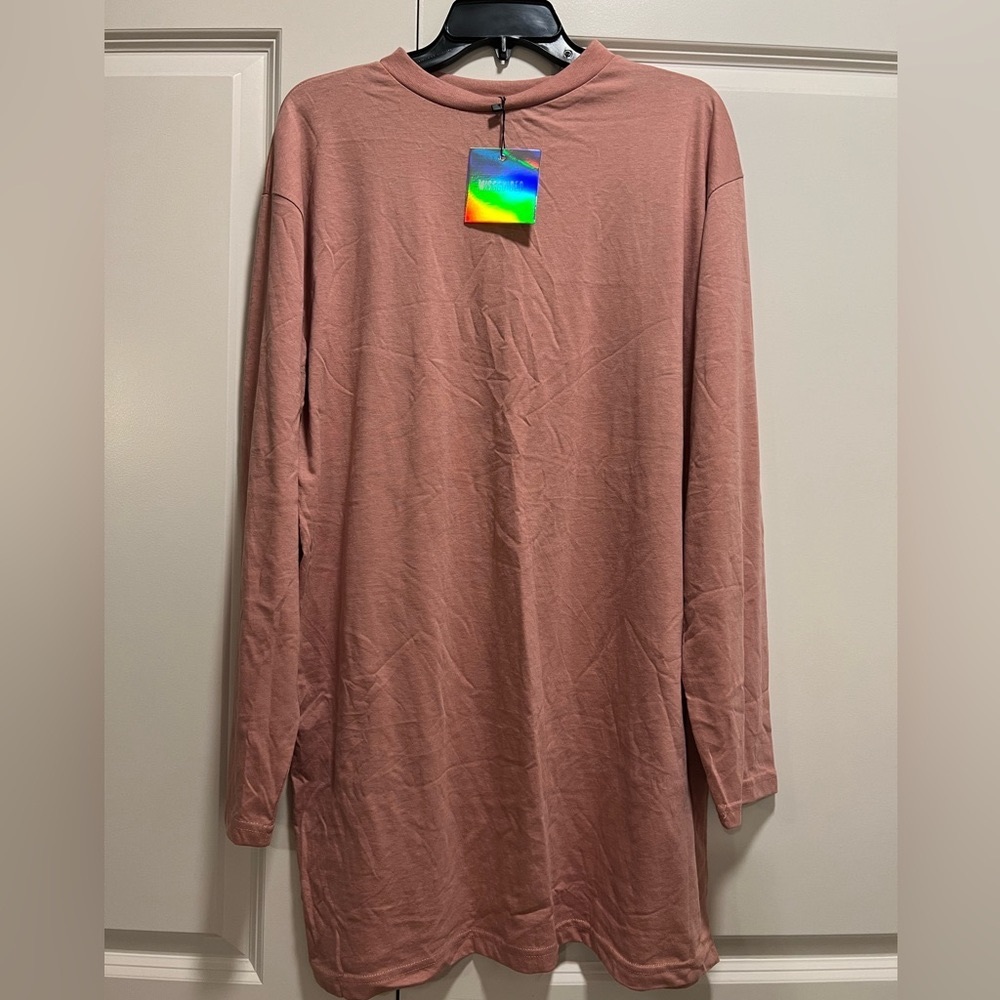 Missguided pink T-shirt dress